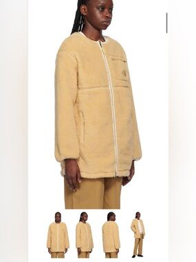 The North Face Beige Sherpa Zip Jacket